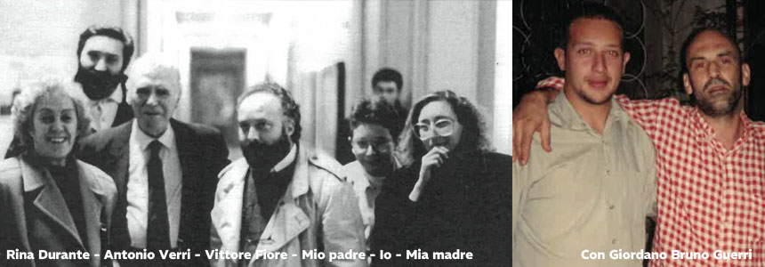 Tommaso D'Antico con Rina Durante, Antonio Verri, Vittore Fiore, Aldo D'Antico, Franca Capoti, Giordano Bruno Guerri